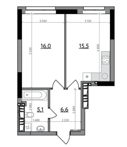 The first layout